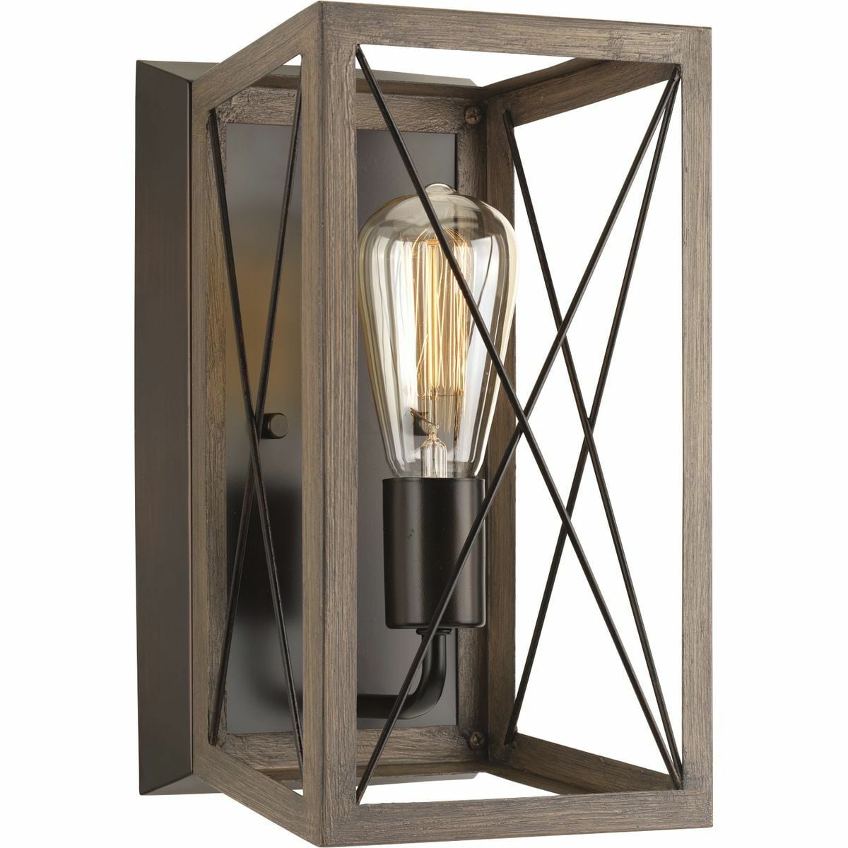 P710012-020 Briarwood/P710012 Farmhouse Urban Industrial Coastal Transitional Wall Sconce, (1) Lamp, 120 V AC, Antique Bronze Painted Housing