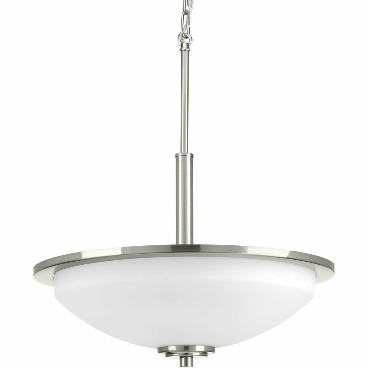 P3450-09 Replay Contemporary/Soft Pendant Fixture, (3) Lamp, 120 V AC, Brushed Nickel Plated Housing