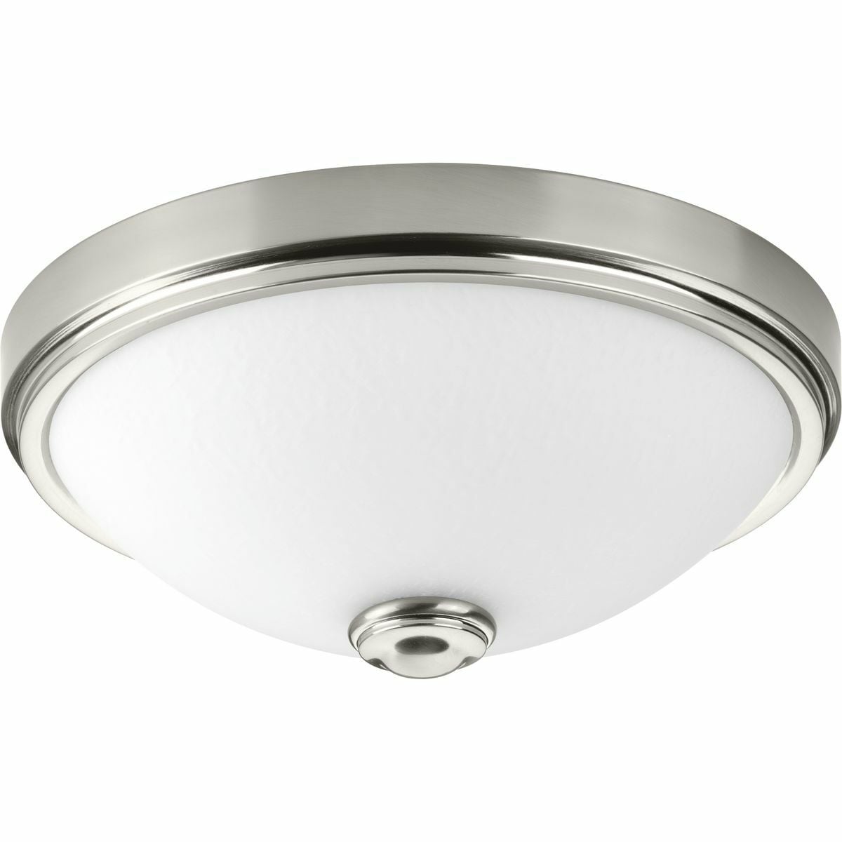 P350007-009-30 Close to Ceiling Contemporary/Soft Flush Mount Lighting, (1) Lamp, 120 V AC, Brushed Nickel Plated Housing