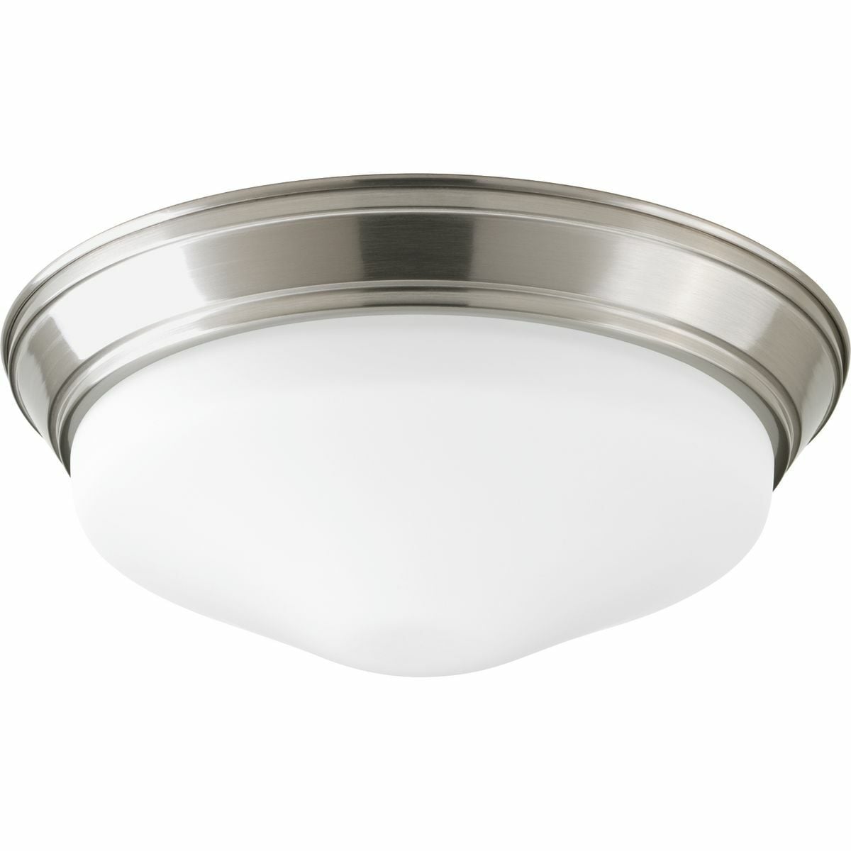 P350053-009-30 Close to Ceiling Casual/Modern/Traditional/Transitional Flush Mount Lighting, (1) Lamp, 120 V AC, Brushed Nickel Housing