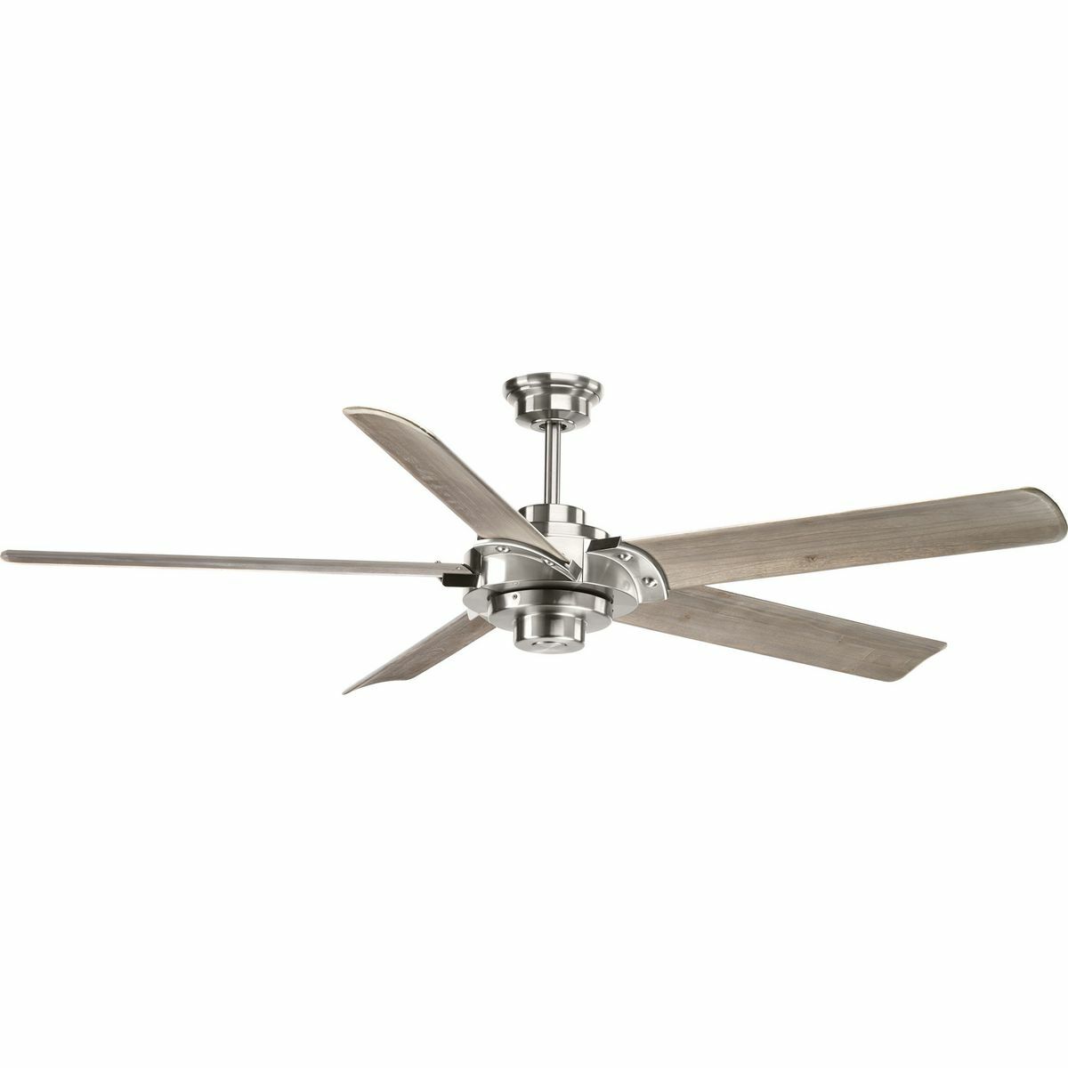 P2546-09 Ellwood Coastal Transitional Ceiling Fan, 17 deg Blade Pitch, Steel Housing, Carved Wood Blade, 7587 cfm Flow Rate
