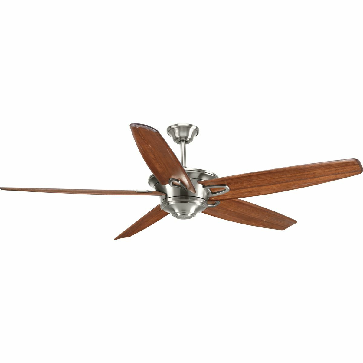 P2560-09 Caleb Transitional Ceiling Fan, 18 deg Blade Pitch, Steel Housing, Carved Wood Blade, 7045 cfm Flow Rate