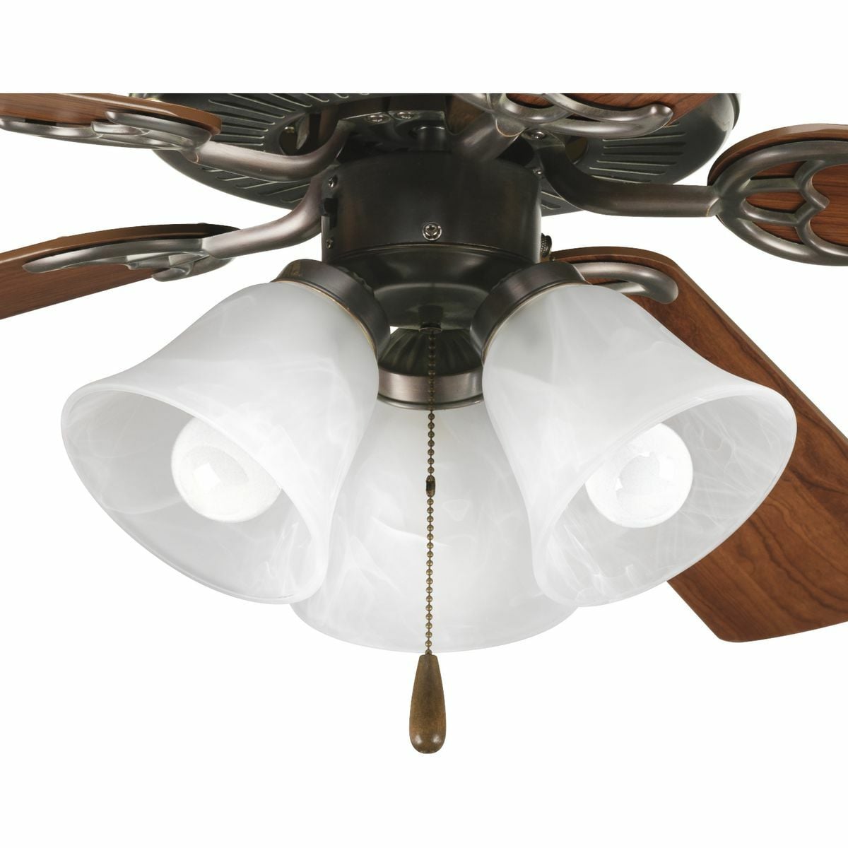 P2600-20WB Pre-Wired Ceiling Fan Light Kit, (3) LED Lamp, 120 V AC, Antique Bronze Painted Housing