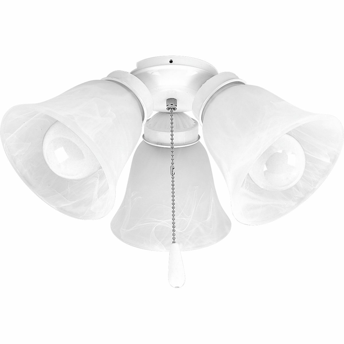 P2600-30WB Pre-Wired Ceiling Fan Light Kit, (3) LED Lamp, 120 V AC, White Painted Housing