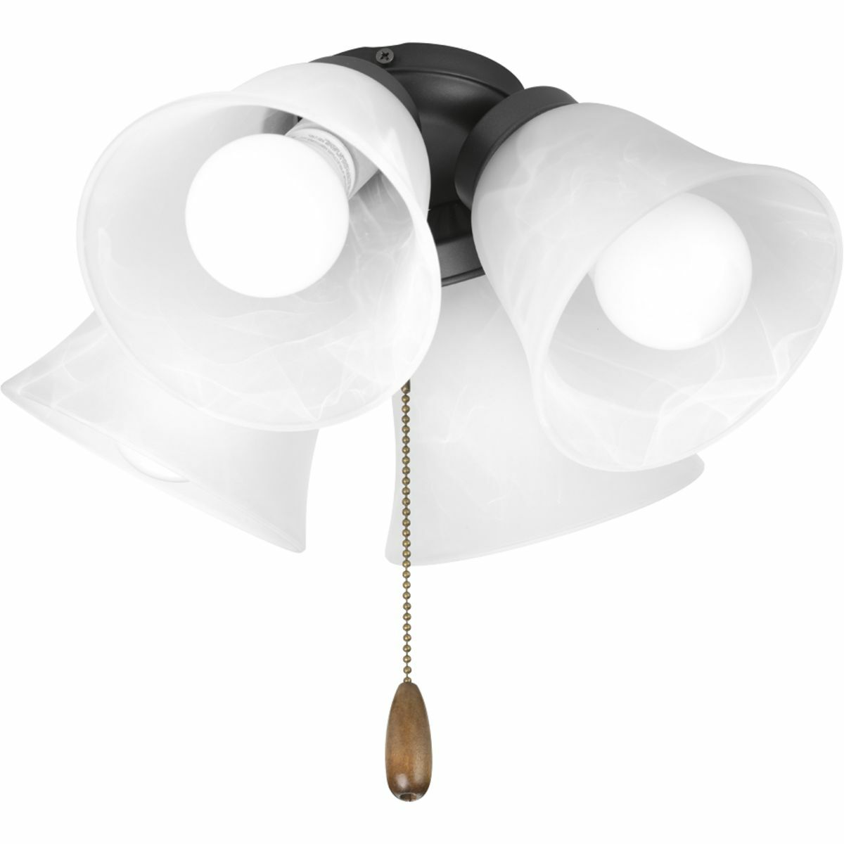 P2610-143WB Pre-Wired/Transitional Ceiling Fan Light Kit, (4) LED Lamp, 120 V AC, Graphite Painted Housing