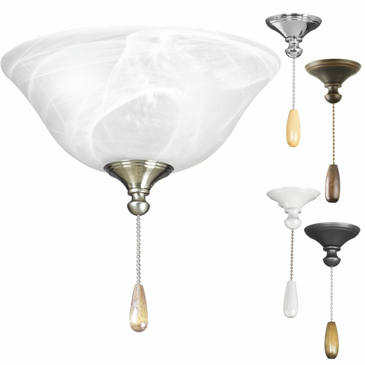 P2612-01WB Pre-Wired Transitional Ceiling Fan Light Kit, (2) LED Lamp, 120 V AC