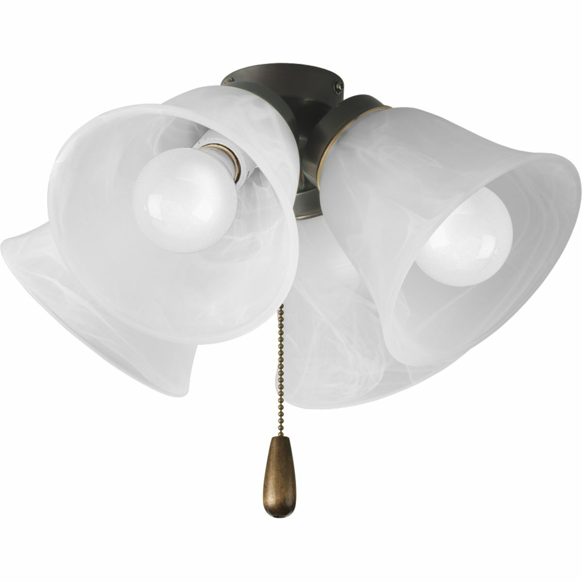 P2643-20WB Pre-Wired Ceiling Fan Light Kit, (4) LED Lamp, 120 V AC, Antique Bronze Painted Housing