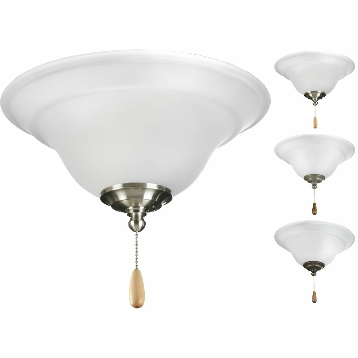 P2628-01WB Madison Pre-Wired Ceiling Fan Light Kit, (2) LED Lamp, 120 V AC, Unfinished Housing