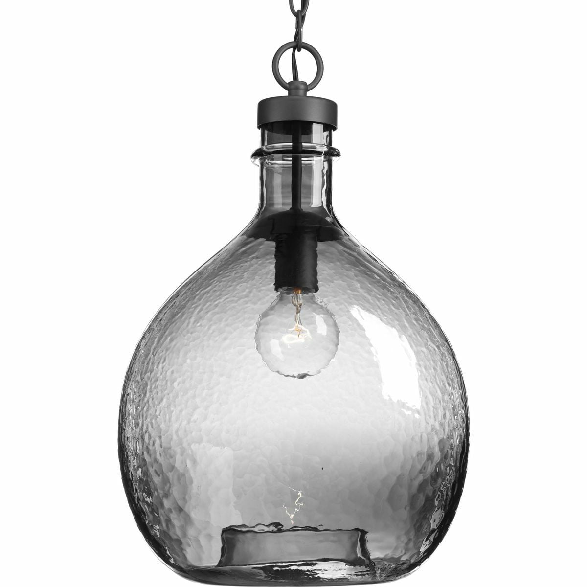 P500064-143 Zin Series Bohemian/Farmhouse/Urban Industrial/Coastal Pendant Fixture, (1) A19 Lamp, 100 W Fixture, 120 V AC, Graphite Painted Housing