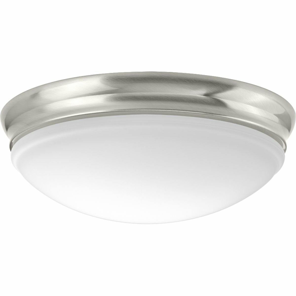 P350101-009-30 Close to Ceiling Flush Mount Lighting, (1) Lamp, 120 V AC, Brushed Nickel Plated Housing