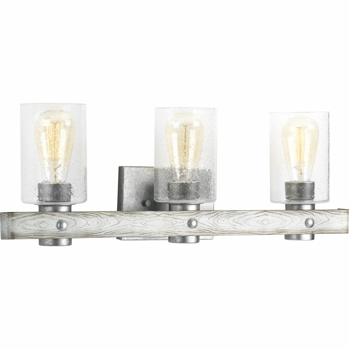 P300125-141 Gulliver Coastal/Farmhouse/Rustic/Urban Industrial Bath Fixture, (3) A19 Lamp, 120 V AC, Hot Dipped Galvanized/Painted Housing