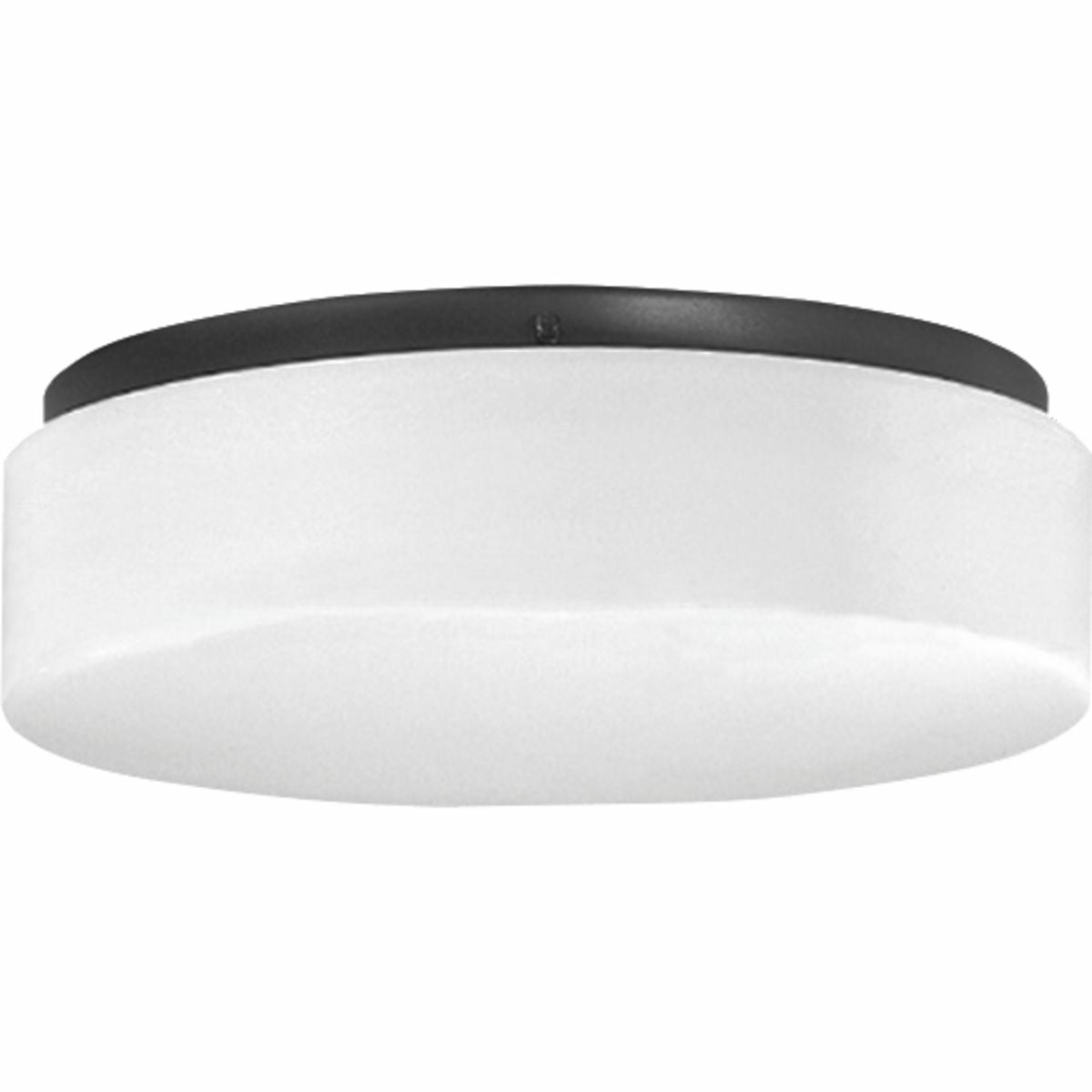 P730005-031-30 Close to Ceiling Flush Mount Lighting, (1) Lamp, 120 V AC, Black Painted Housing