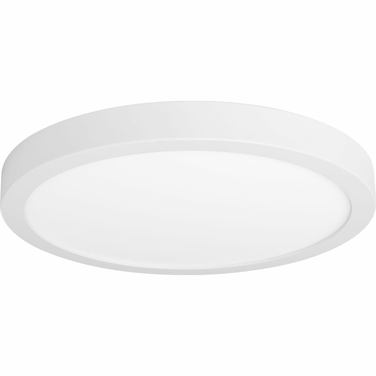 P810016-030-30 Edgelit Modern Transitional Flush Mount Lighting, (1) Lamp, 120 V, White Housing