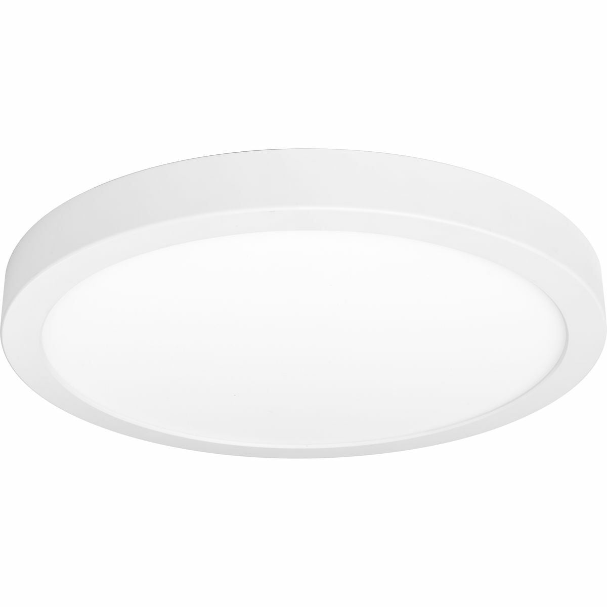 P810017-030-30 Edgelit Modern Transitional Flush Mount Lighting, (1) Lamp, 120 V, White Housing