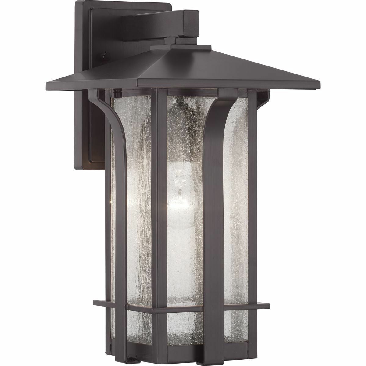 P560125-020 Cullman Modern Craftsman Modern Mountain Medium Wall Lantern, (1) A19 Lamp, 120 V, Antique Bronze Housing