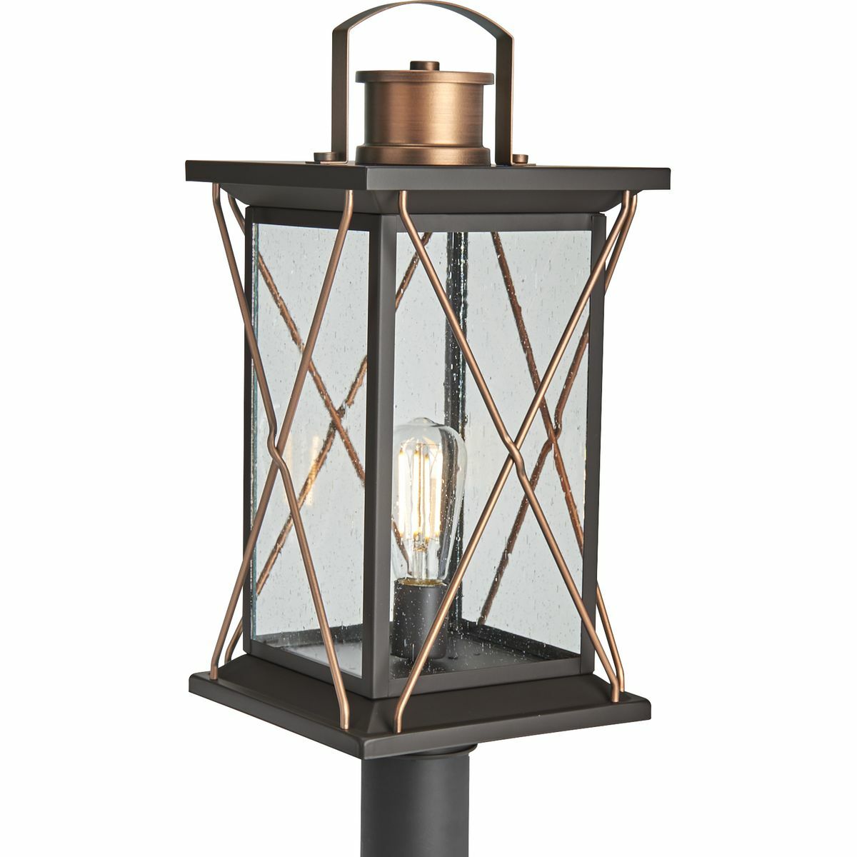 P540068-020 Barlowe Medium Lantern, (1) A19 Lamp, 120 V AC, Antique Bronze Housing
