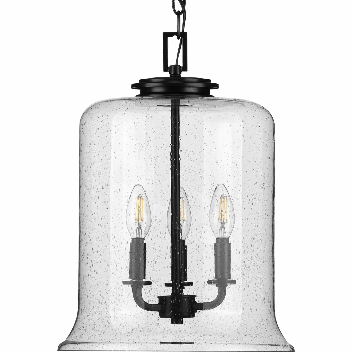 P500239-031 Winslett Pendant Light, (3) B10 Lamp, 120 V, Matte Black Housing