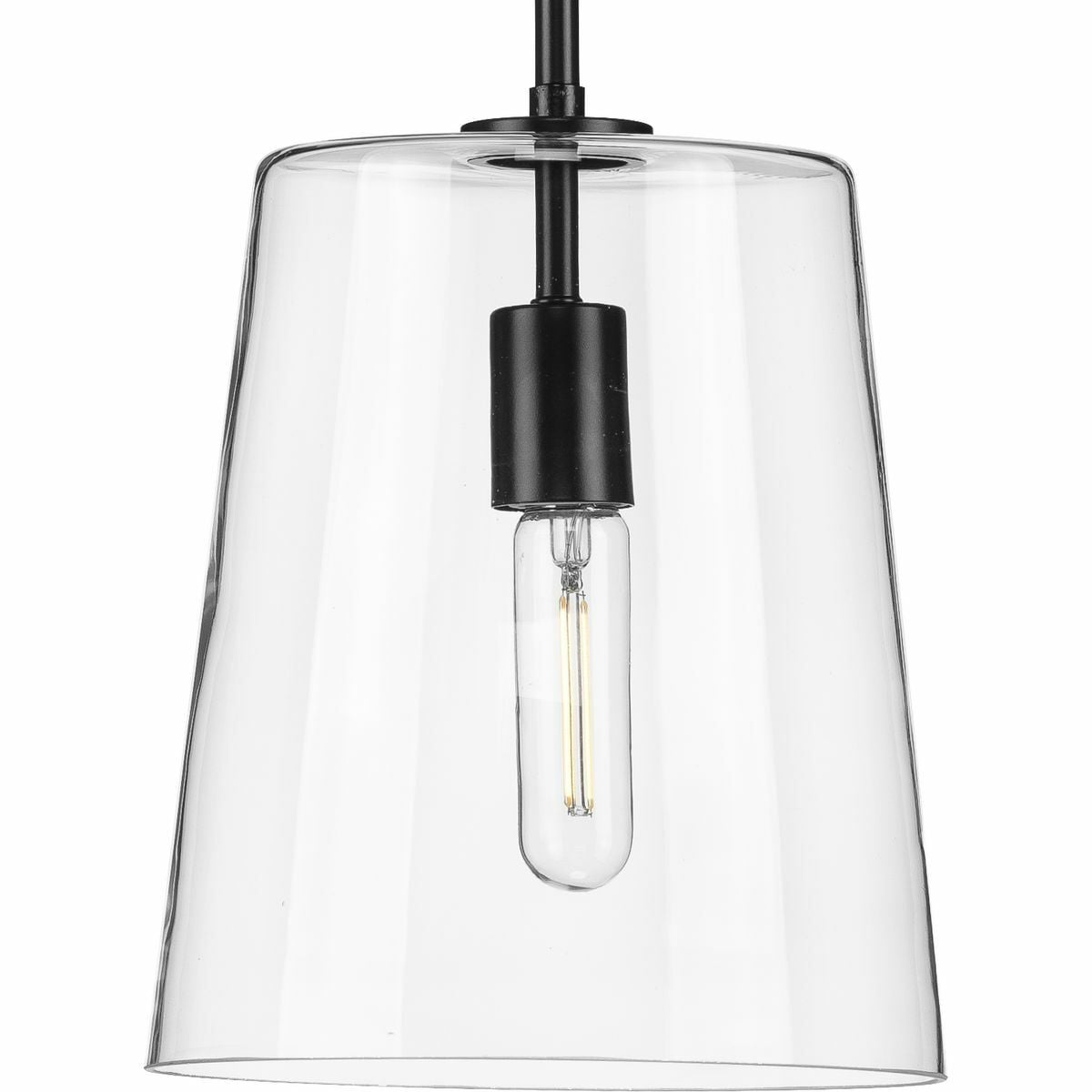 P500241-031 Clarion Pendant Light, (1) A19 Lamp, 120 V, Matte Black Housing