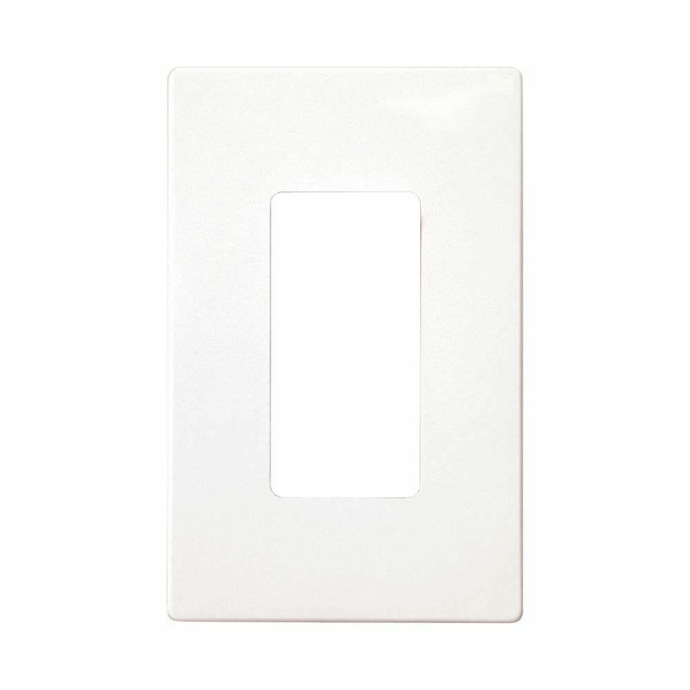 Eaton Screwless wallplate, Screwless, White, Decorator Cutout, Polycarbonate, Single- gang, Mid-size, SP