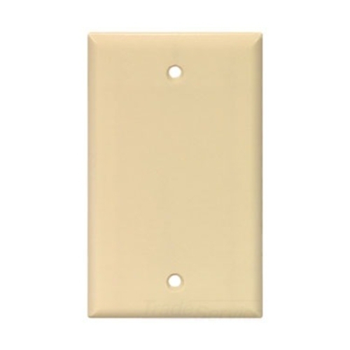 2129V-BOX Arrow Hart 2000 Standard Blank Wall Plate, 1 Gangs, 2-3/4 in W x 4-1/2 in H, Thermoset, Ivory