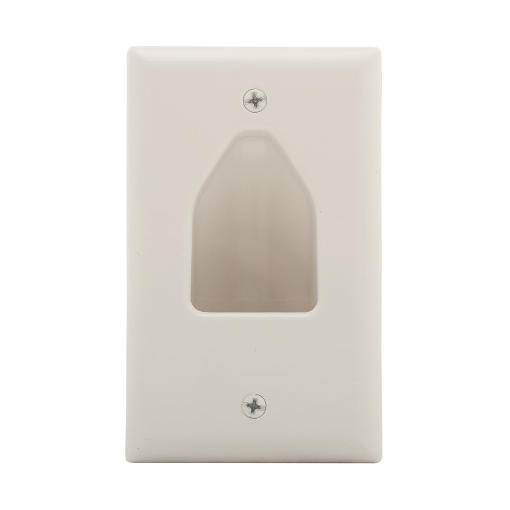 35M1W-SP-L Multimedia Wall Plate, 1 Gangs, White