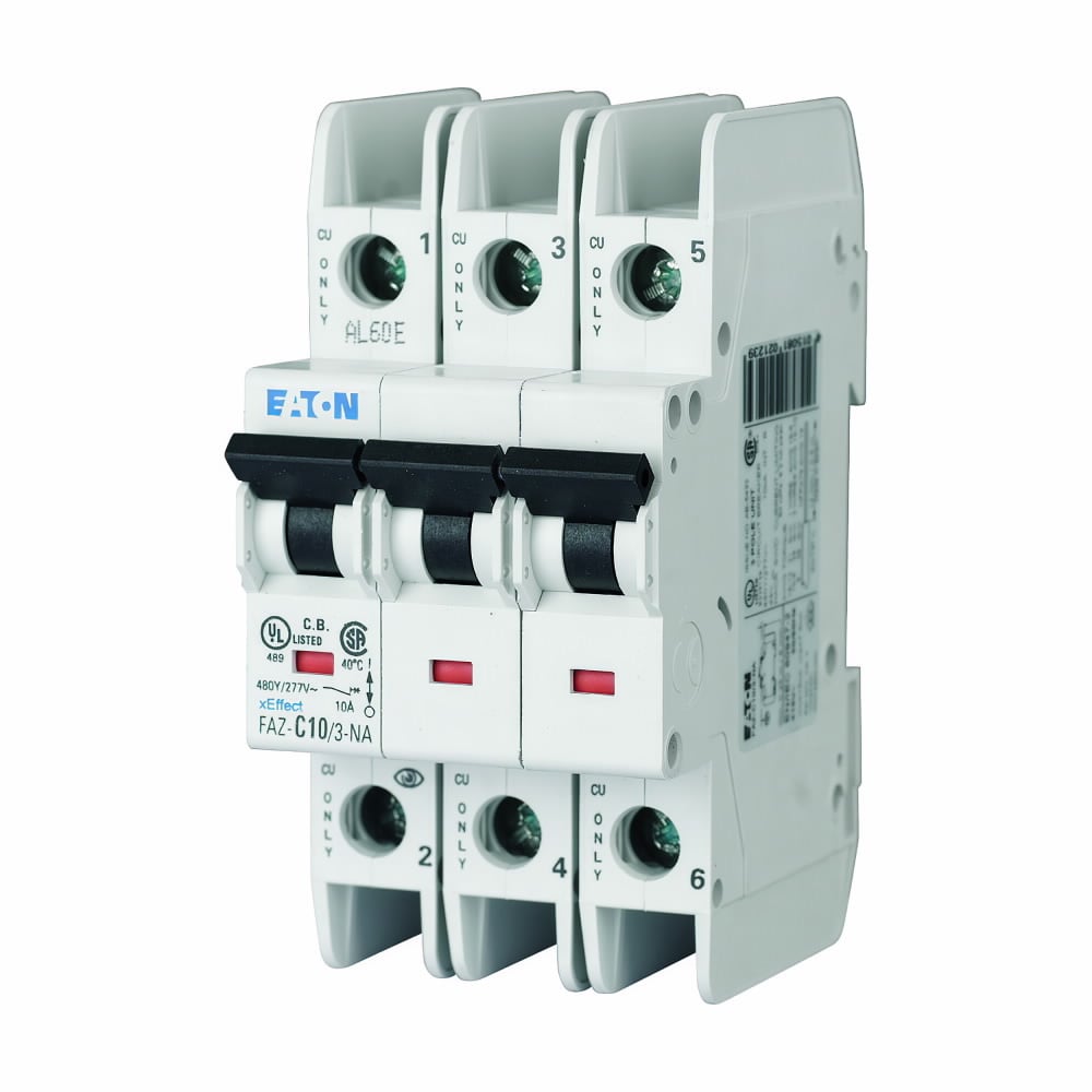 FAZ-B50/3-NA Miniature Circuit Breaker, 50 Amp, 3 Pole, 277/480V