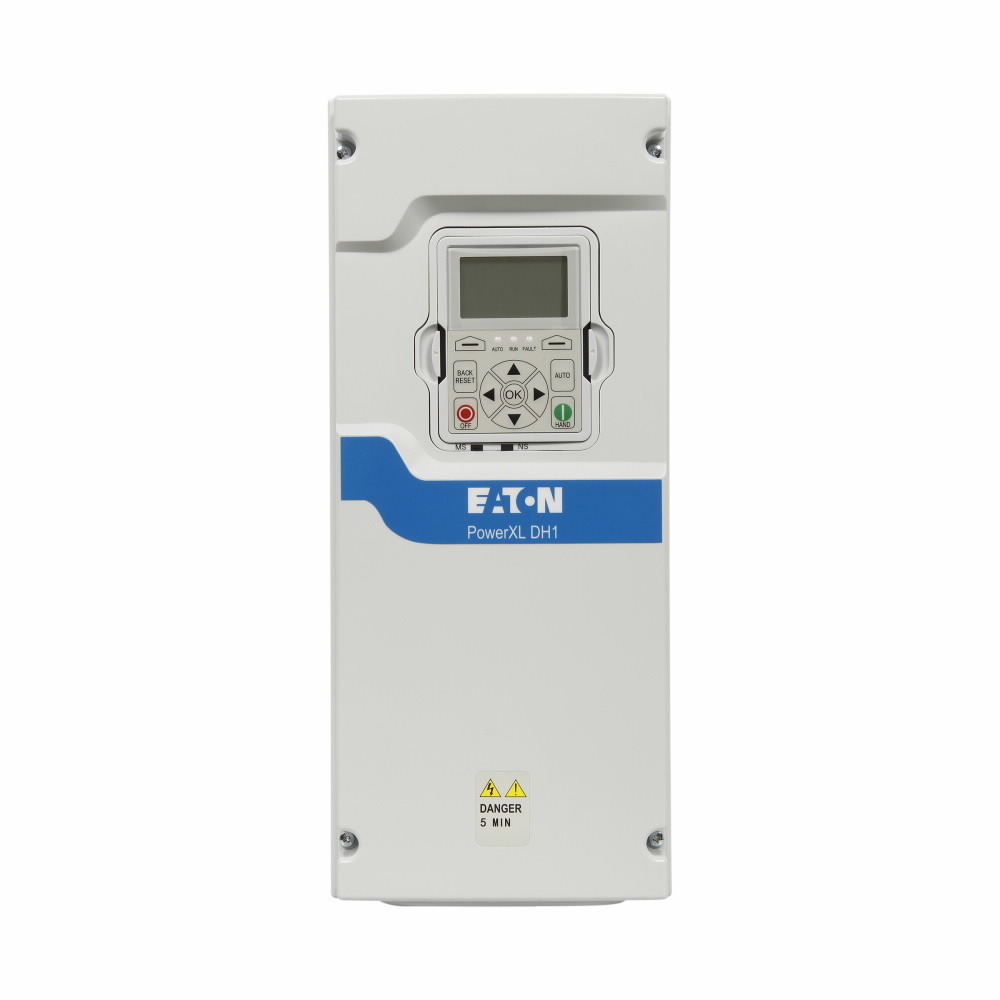 DH1-34016DN-C21C PowerXL DH1 HVAC Variable Frequency Drive, 480 V, 16 A, 10 hp, 10 in W x 21 in D