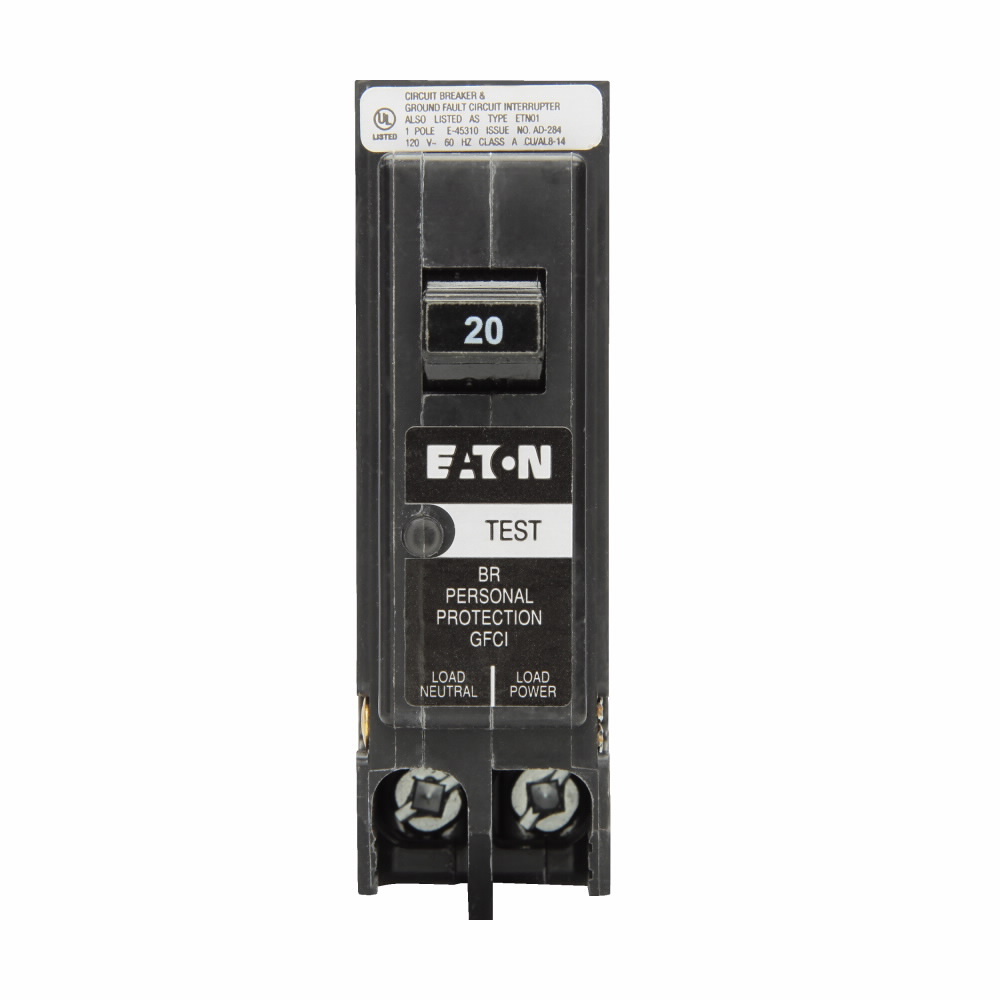 BRP120GF Miniature Circuit Breaker, 20 Amp, 1 Pole, 120/240V