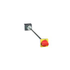 Extended rotary handle, ComPact NSXm, red handle/yellow front, shaft length 200-600mm, IP54