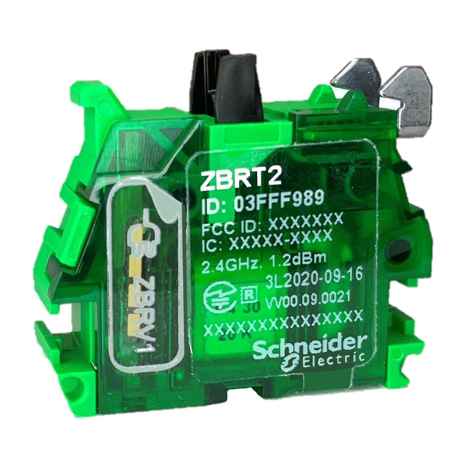 ZBRT2 Harmony Double Action Up/Down Transmitter, For Use With Harmony XB4/XB5 Series 22 mm Operator, -25 to 55 deg C, Plastic