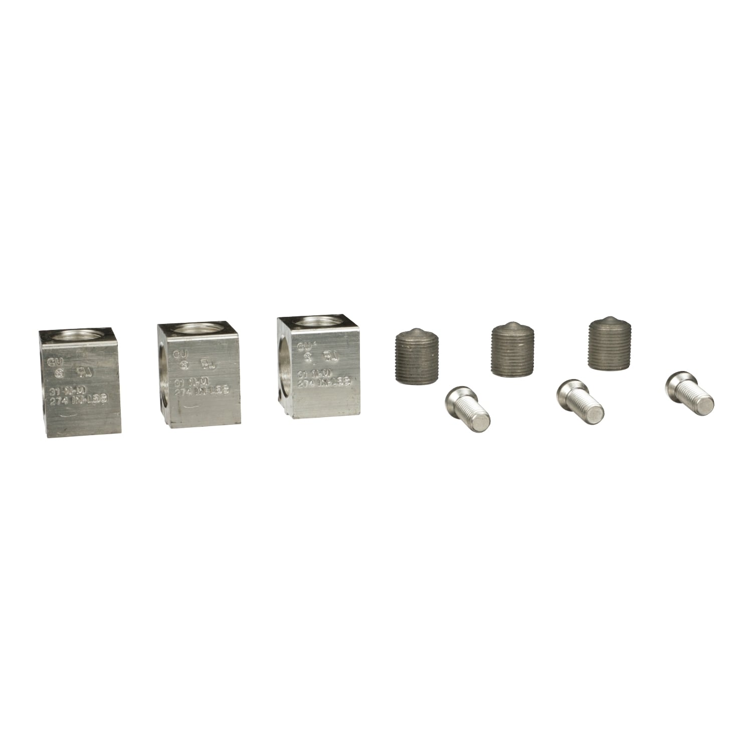 CU400L61K3 Mechanical Lug Kit, 2 AWG to 600 kcmil, For Use With PowerPact Compact H, J Molded Case Circuit Breaker