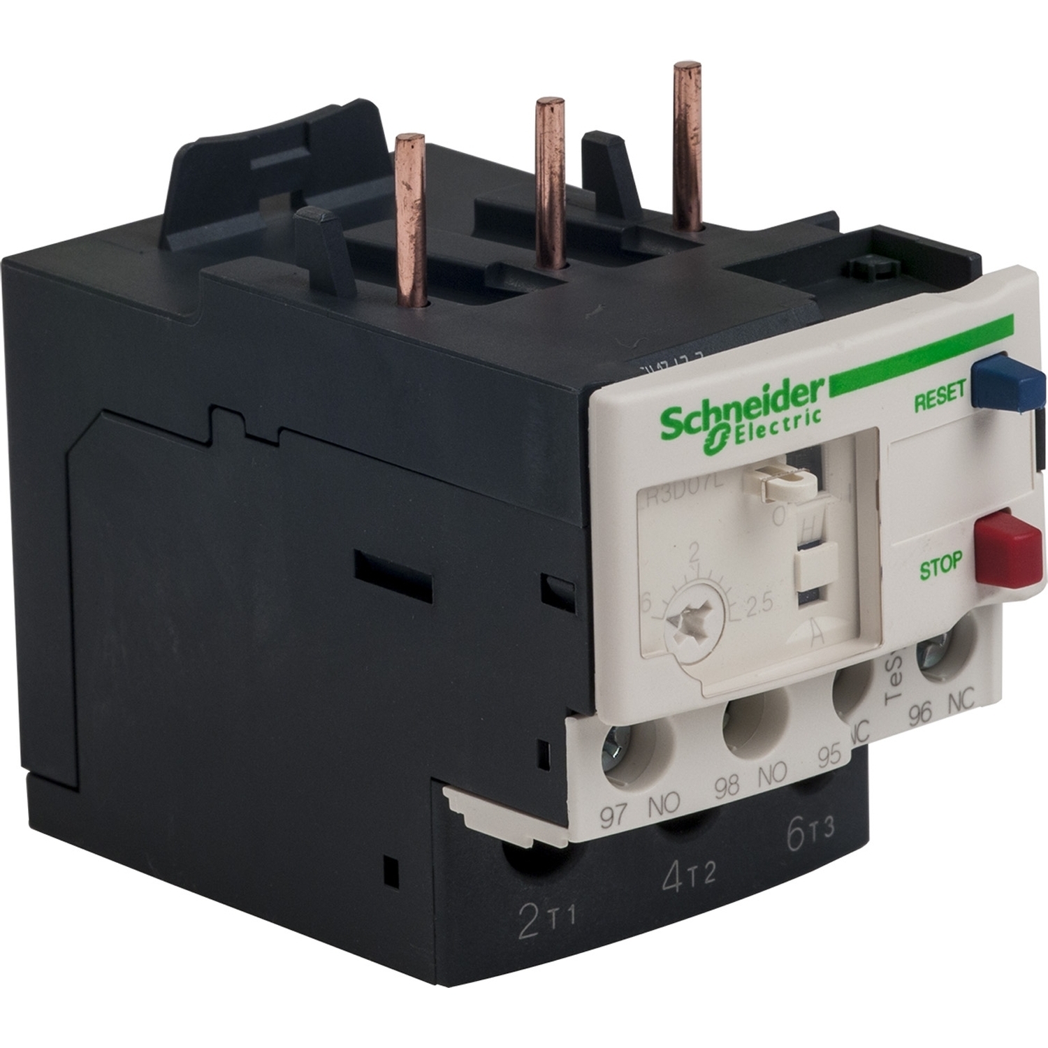 LR3D07L TeSys Non-Differential Thermal Overload Relay With Relay Trip Indicator, 1.6 to 2.5 A, 690 V AC V Coil