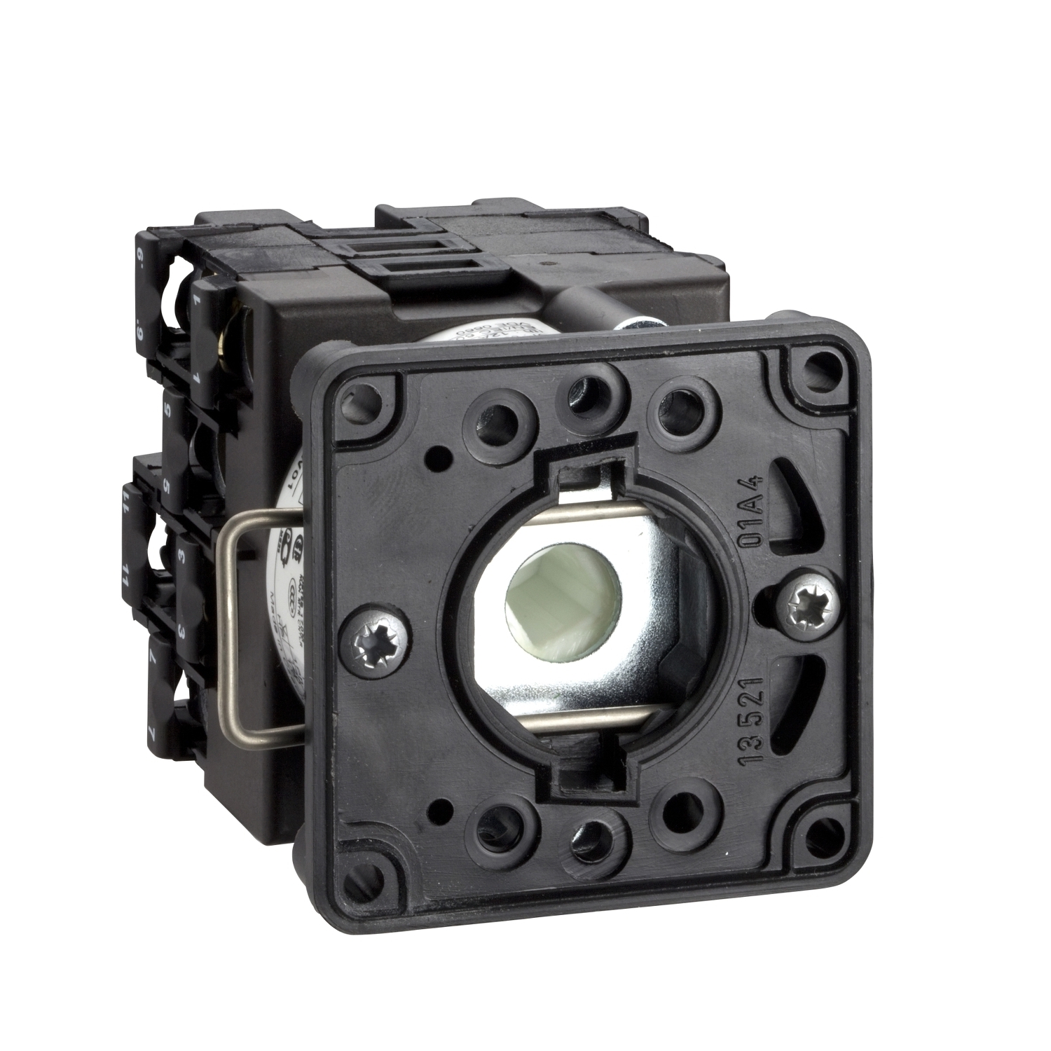K1D011B Harmony Contact Block, For Use With BCD Encoded Output Switches with 0 Position, 600 V 12 A, Front Mount, Plastic