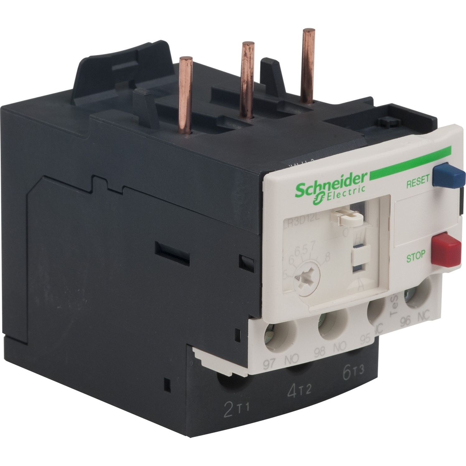 LR3D12L TeSys LRD Bi-Metallic Non-Differential Thermal Overload Relay, 5.5 to 8 A, 690 V AC V Coil