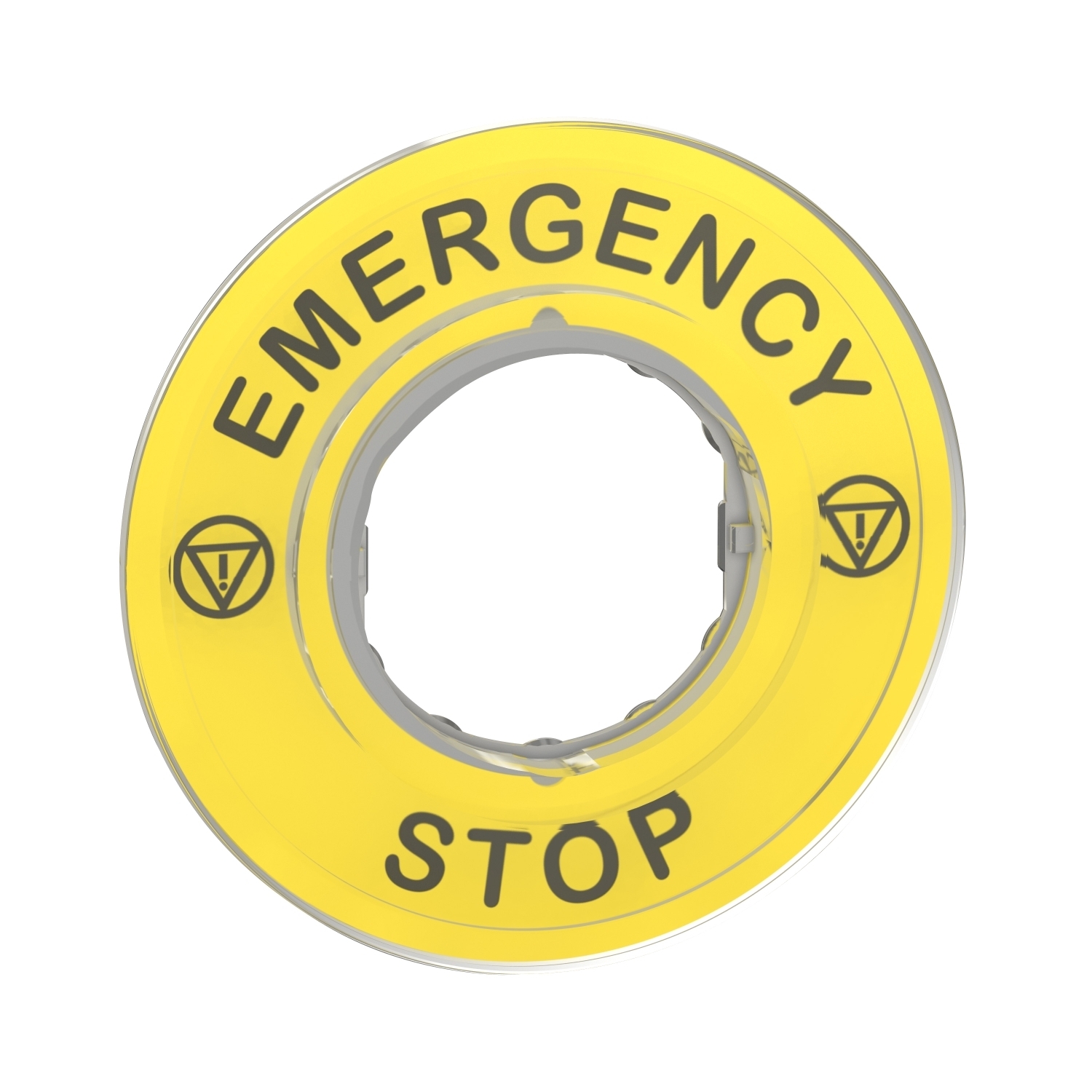 ZBY9320 Harmony Marked Legend Plate, 60 mm W, Round Plate, Plastic, Yellow Field