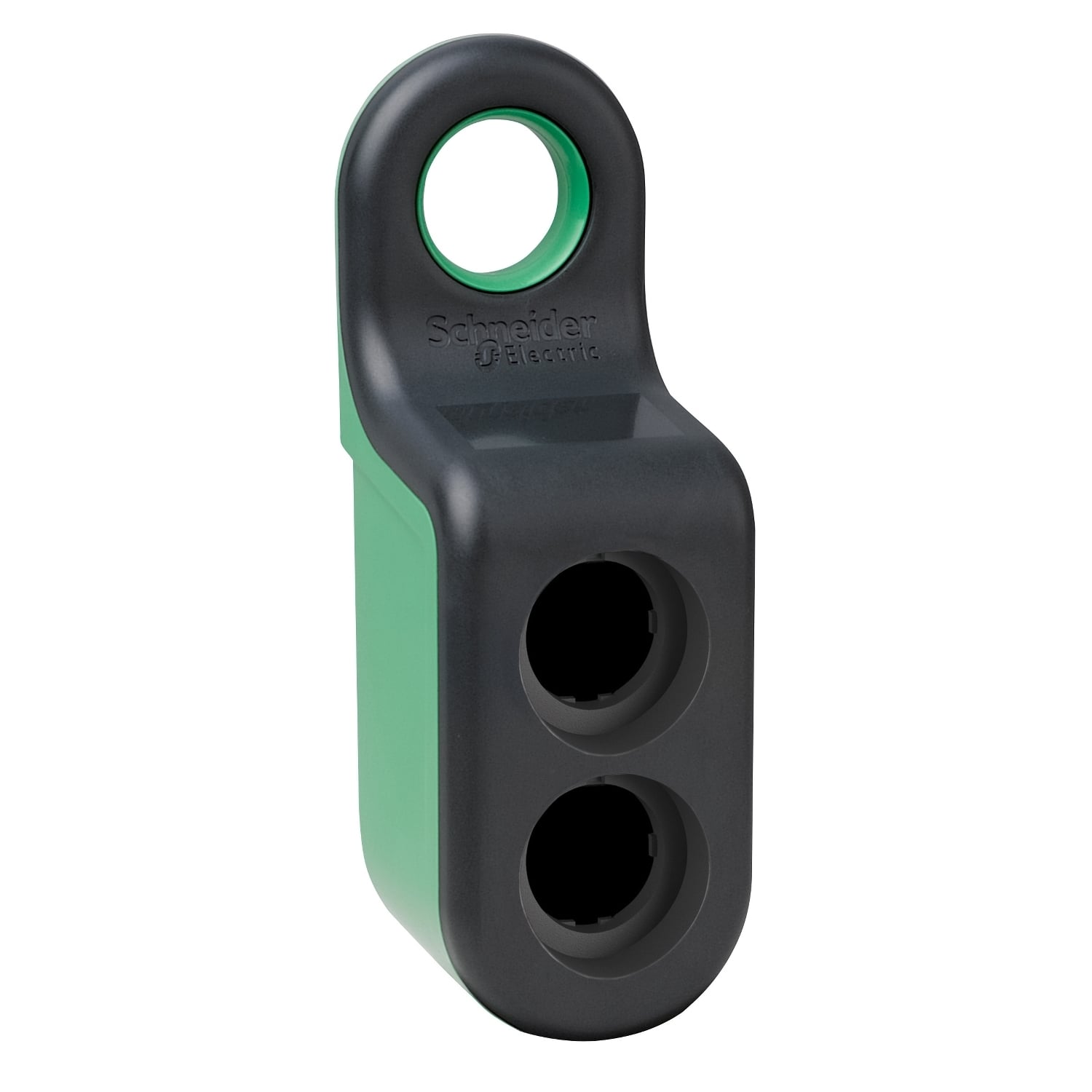 ZBRM22 Harmony Empty Handy Box, For Use With Harmony 22 mm Dia XB5R/XB4R Wireless Pushbutton, 2 Cut-Outs, 2 Functions, IP65, -40 to 158 deg F, Polycarbonate Glass, Dark Gray