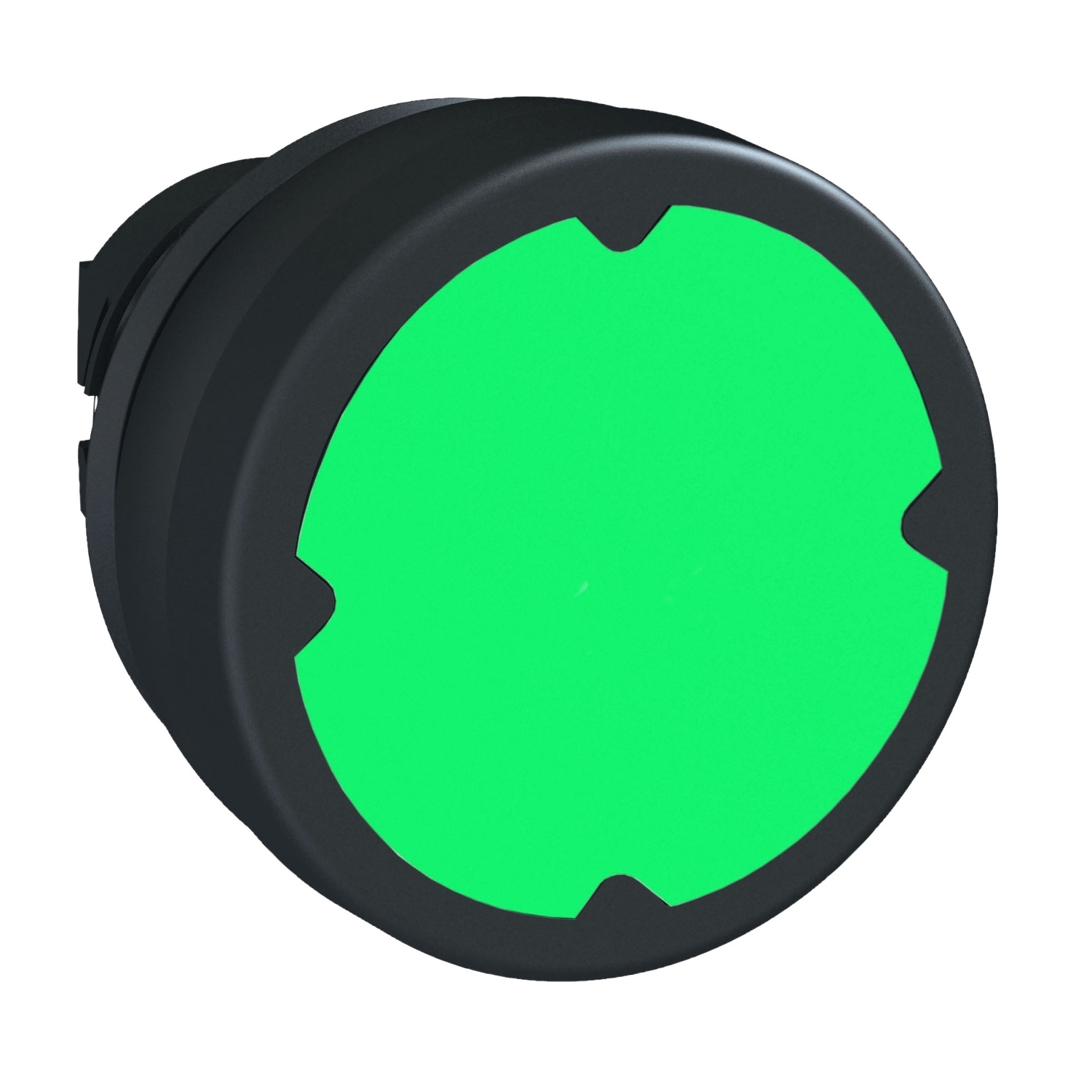 ZB5AC380 Harmony Flush Large Spring Return Standard Pushbutton Head With Integrated Bellow, 22 mm, Round Shape, Plastic, Green