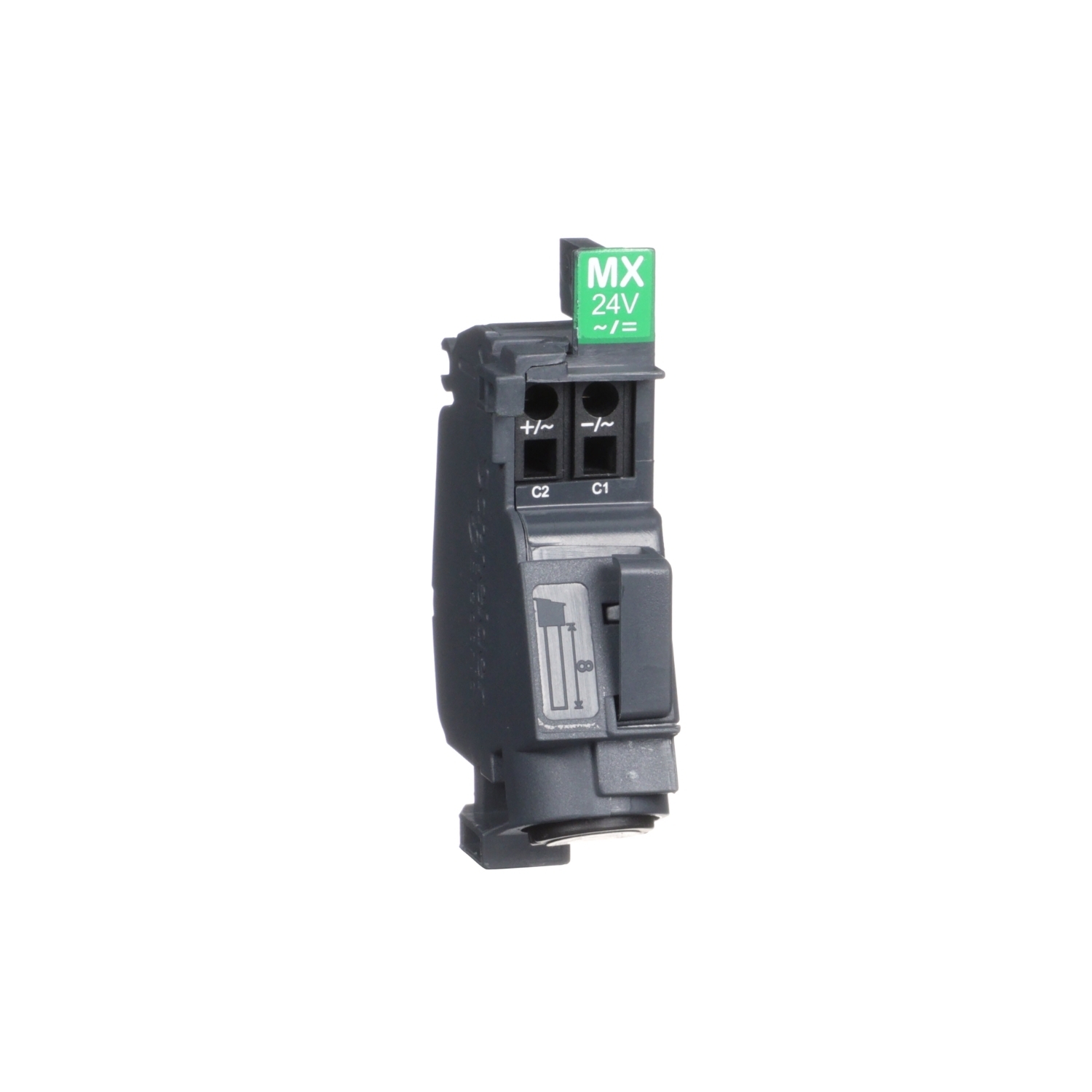 LV426841 Field Installable MX Standard Shunt Trip Release, 24 V AC/DC, Clamp Terminal, Clip-Fit Mount