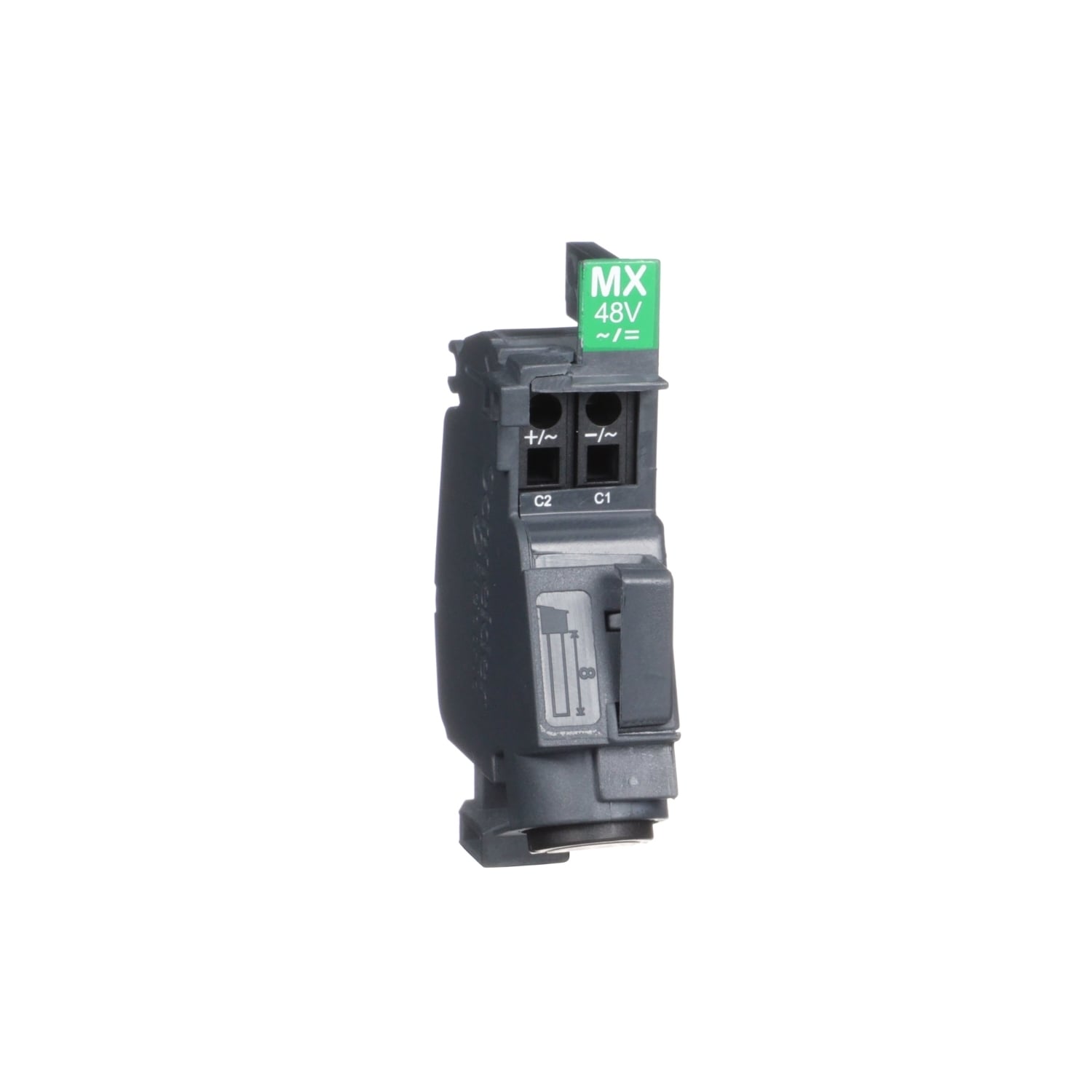 LV426842 Field Installable MX Standard Shunt Trip Release, 48 V AC/DC, Clamp Terminal, Clip-Fit Mount