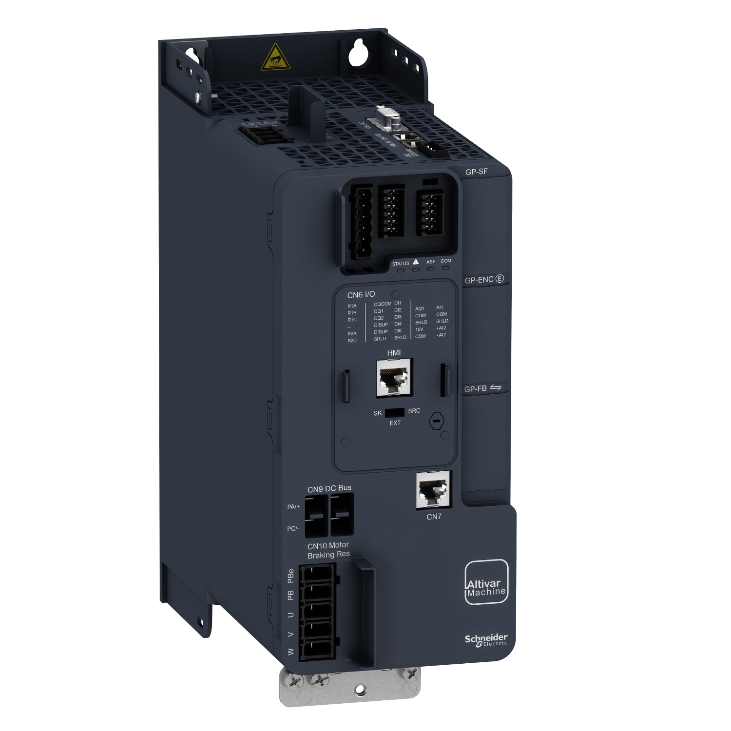 ATV340U55N4 Altivar 3-Phase Variable Speed Drive, 400/480 V, 12.7 A Heavy Duty/16.5 A Normal Duty, 7-1/2 hp Heavy Duty, 10 hp Normal Duty, 4.33 in W x 9.21 in D