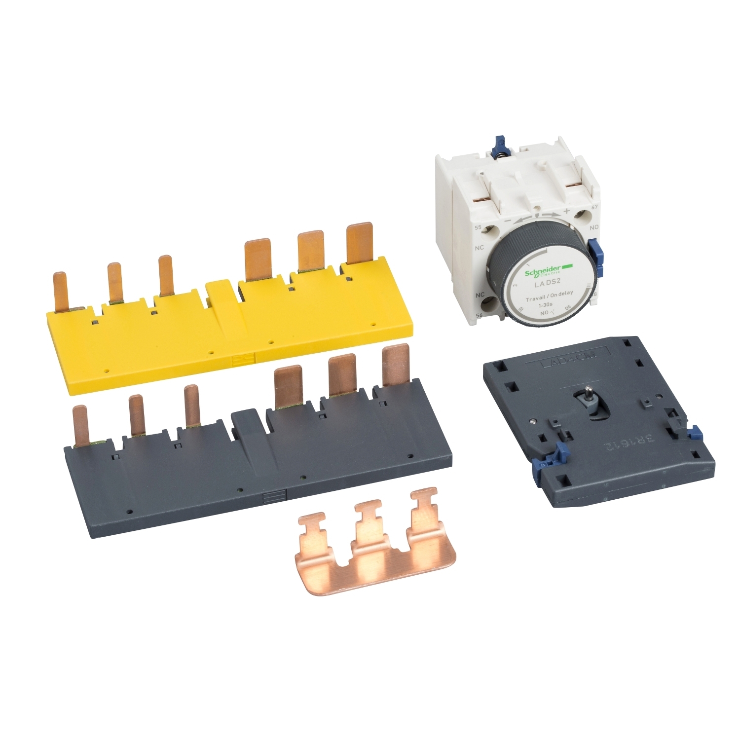 LAD9SD3 TeSys D Mounting Kit, 3 Poles, For Use With LC1D40A/LC1D50A/LC1D80A/LC1D65A Series 3 x Contactors and GV2 Assembling Star-Delta Starter