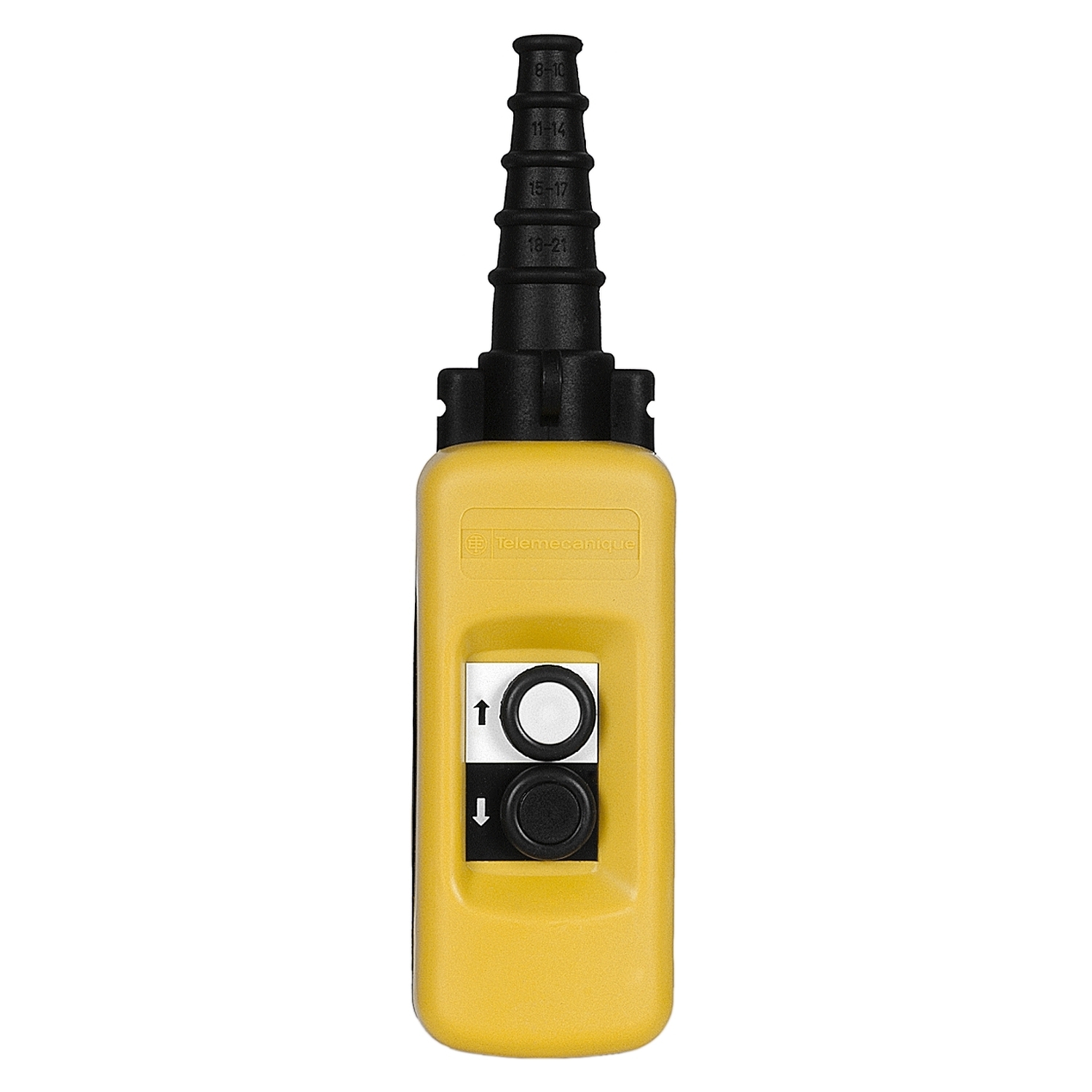 XACA271 Harmony Double Insulated Pendant Control Station With Mechanical Interlocking, 1NO-1NC 1 Form A/1 Form B Contact, 2 Operators
