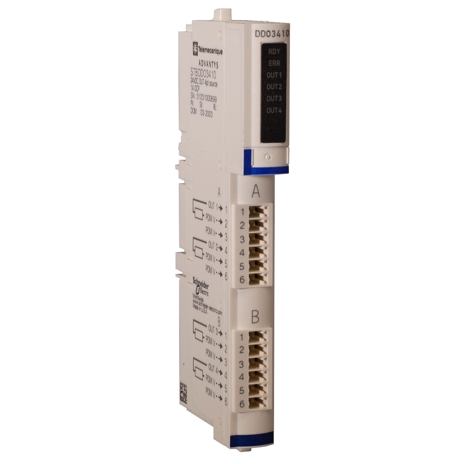 STBDDO3410K Modicon Standard Digital Output Kit, 4 Outputs