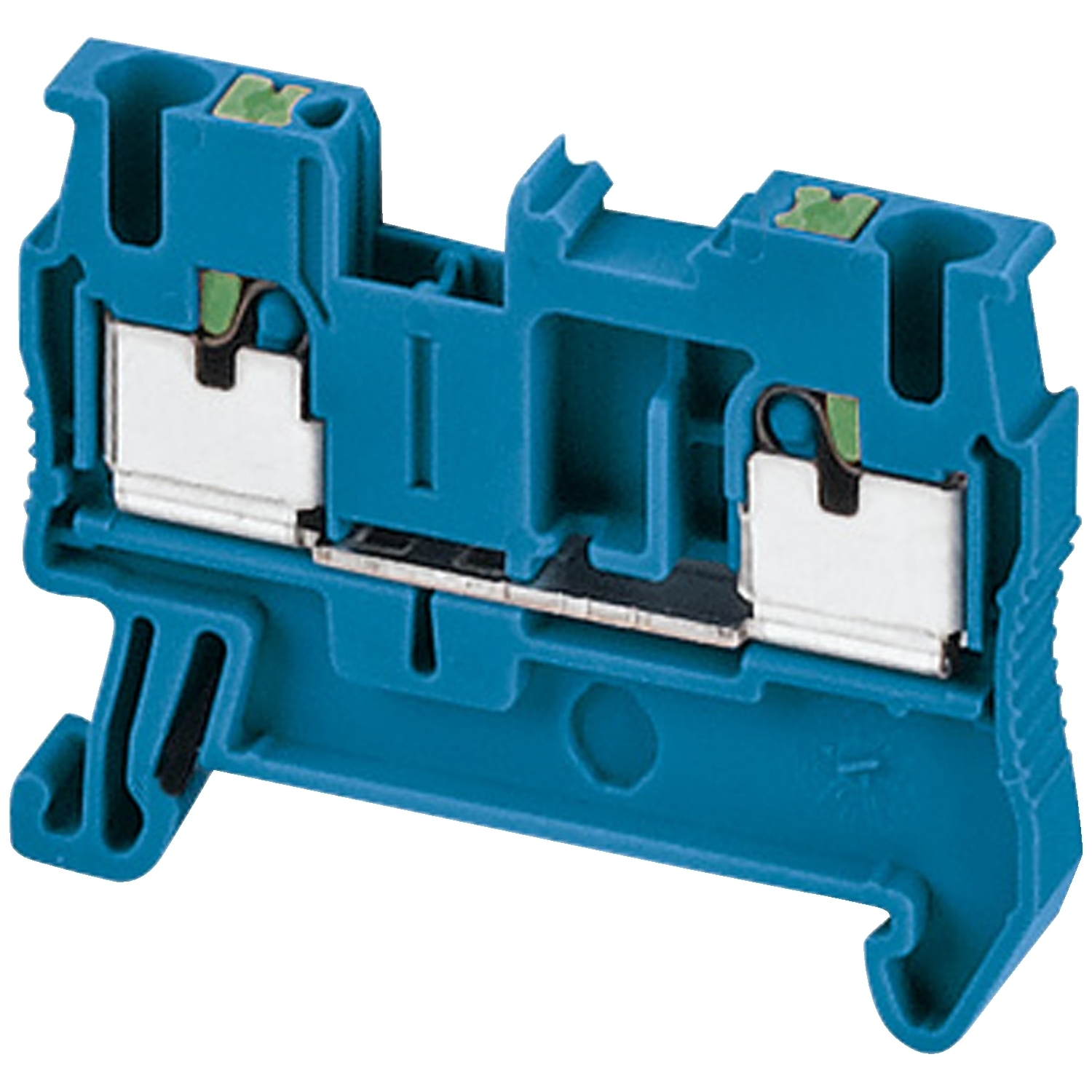 NSYTRP22BL Linergy TR 2-Point Feed-Thru Terminal Block, 800 V AC, 24 A, 1 Pole, Clip-Fit Mount