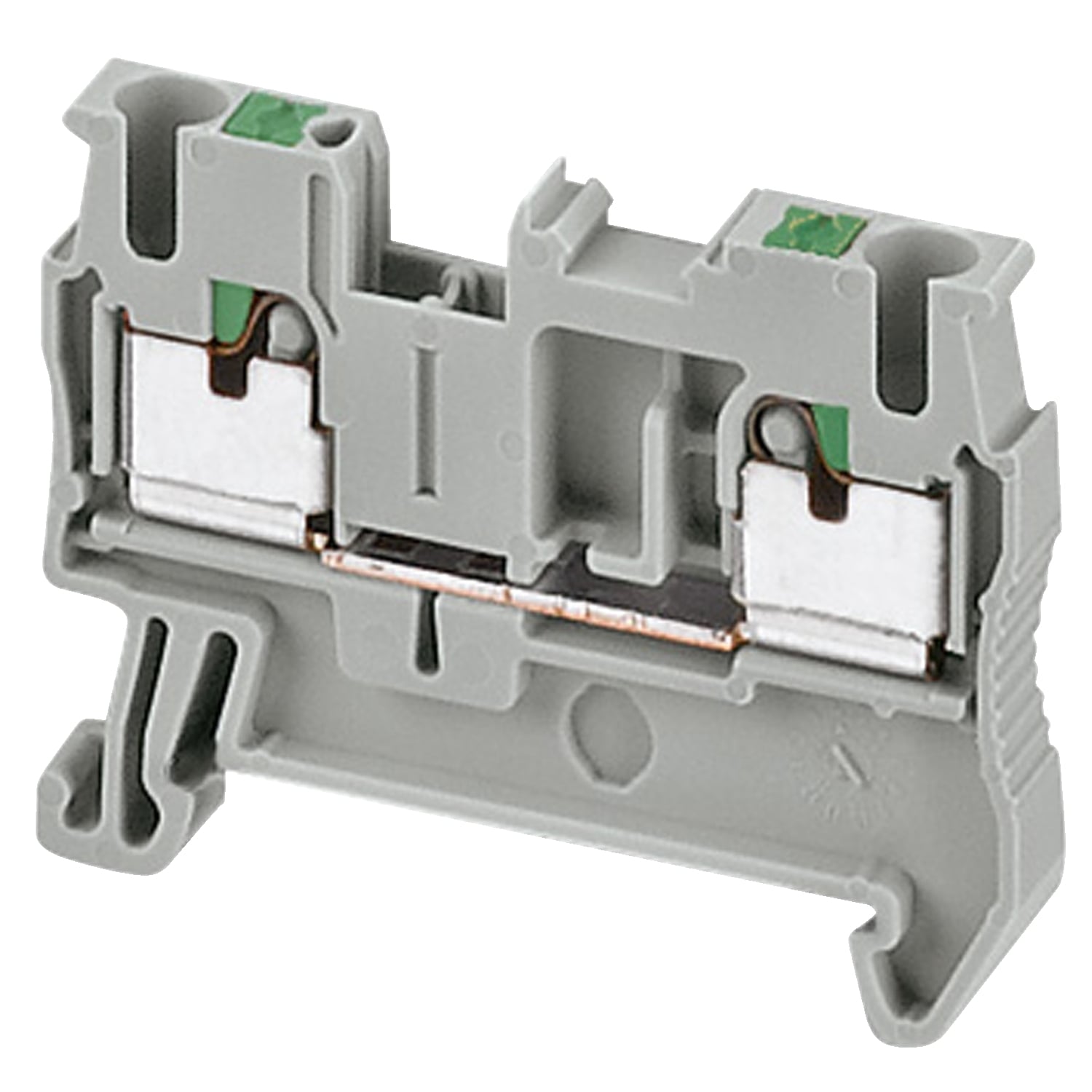 NSYTRP22AR Linergy 2-Point Feed-Thru Terminal Block, 800 V AC, 24 A, 1 Pole, Clip-Fit Mount