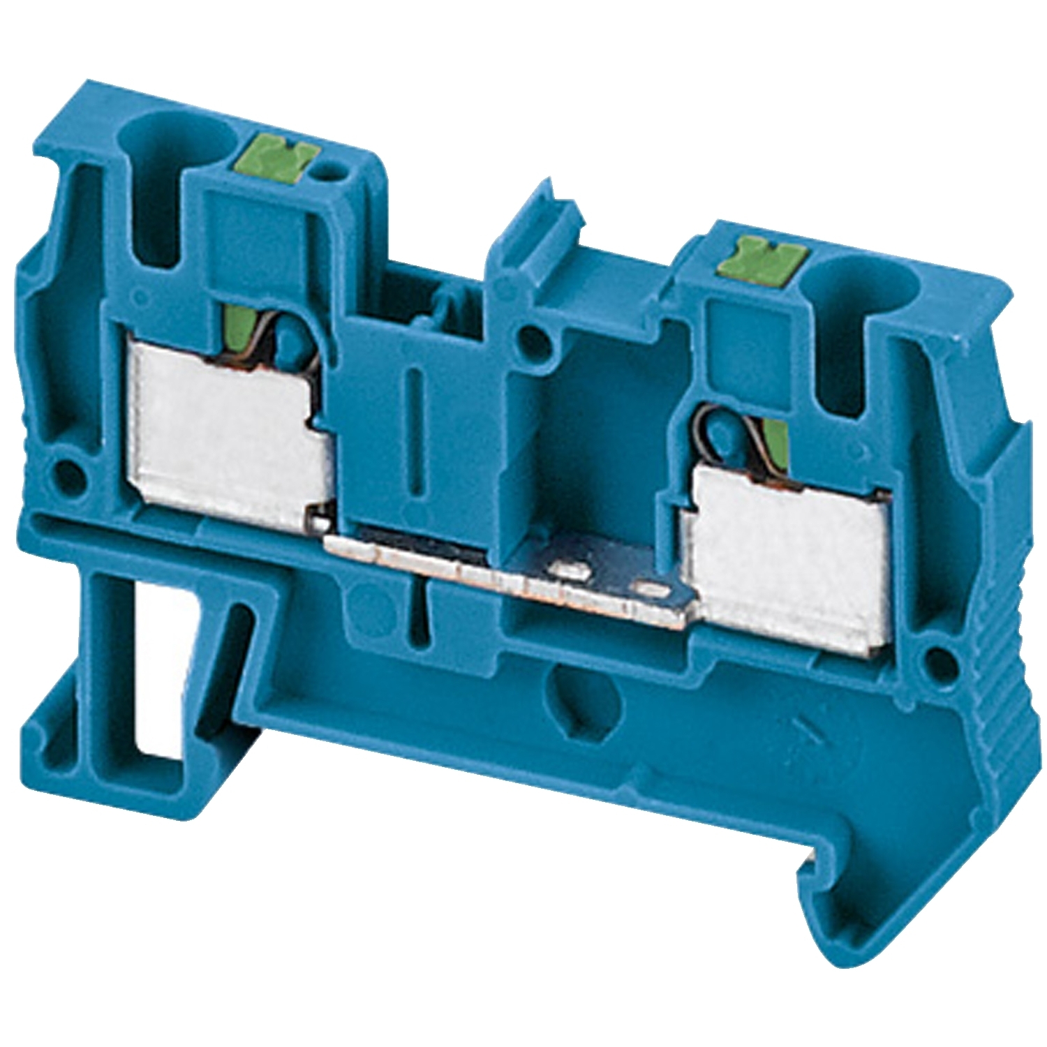 NSYTRP42BL Linergy TR 2-Point Feed-Thru Terminal Block, 800 V AC, 32 A, 0.2 to 6 sq-mm Solid With Cable End, 0.8 to 4 sq-mm Flexible With Cable End, 0.2 to 4 sq-mm Solid Without Cable End, 0.2 to 4 sq-mm Flexible Without Cable End Wire