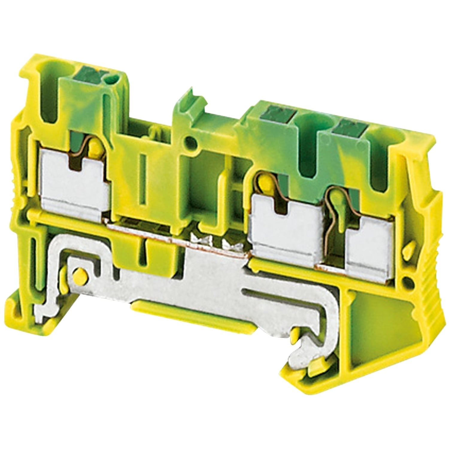 NSYTRP23PE Linergy 3-Point Terminal Block, 0.08 to 4 sq-mm Solid, 0 to 2.5 sq-mm Flexible With Cable End, 0.08 to 2.5 sq-mm Flexible Without Cable End Wire, 1 Pole, Clip-Fit Mount