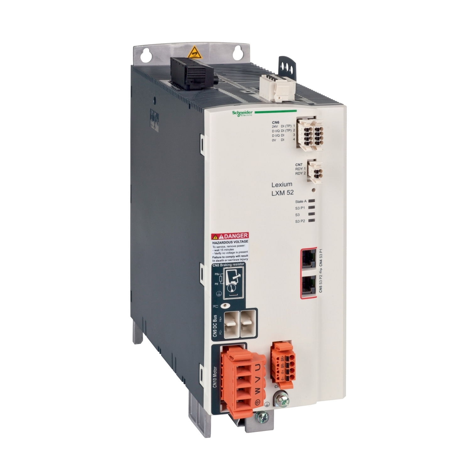 LXM52DD72C41000 PacDrive 3 Lexium LXM52 Single Drive, 208 to 480 V AC, 13 A Continuous Output, 50/60 Hz, 7 kW