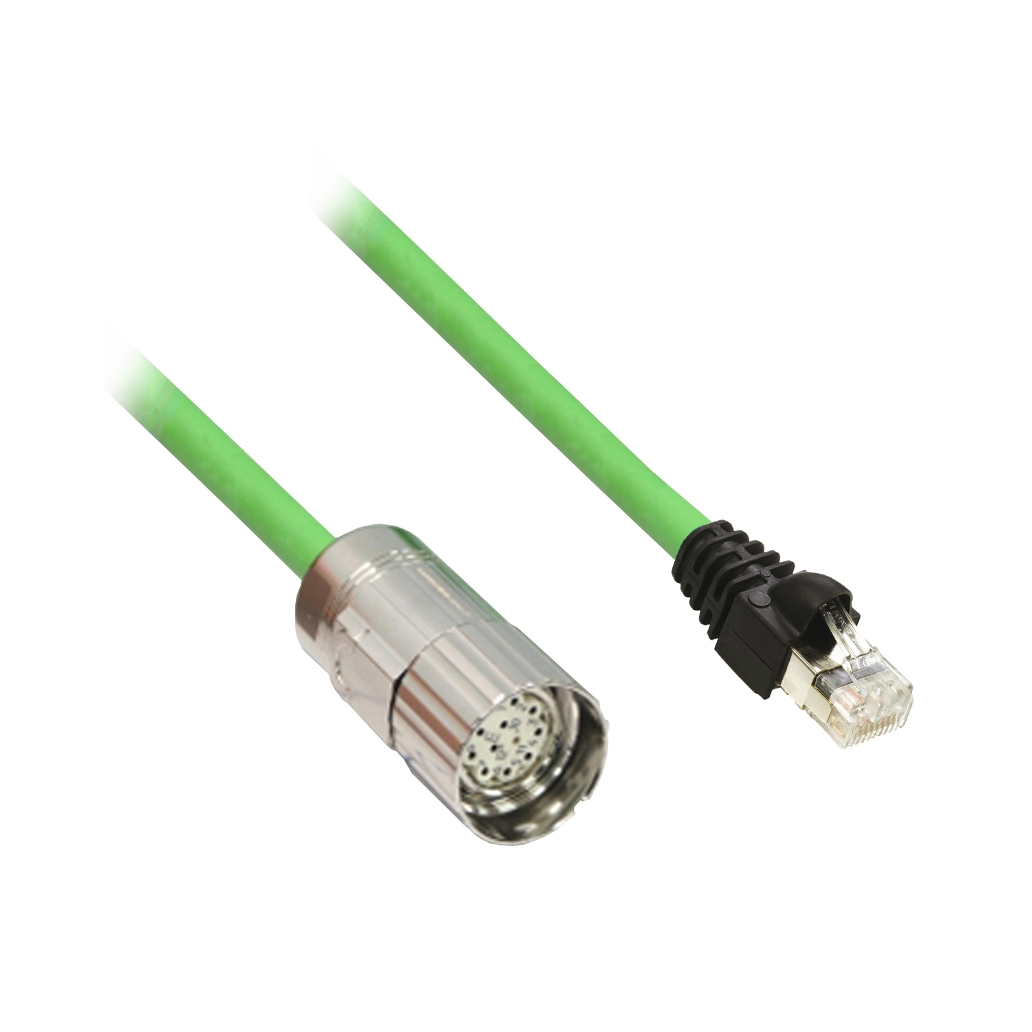 VW3E2094R200 Encoder Cable, For Use With LXM 62/52 Servo Drive and SH3/MH3 Servo Motor, RJ45/M23 Connector