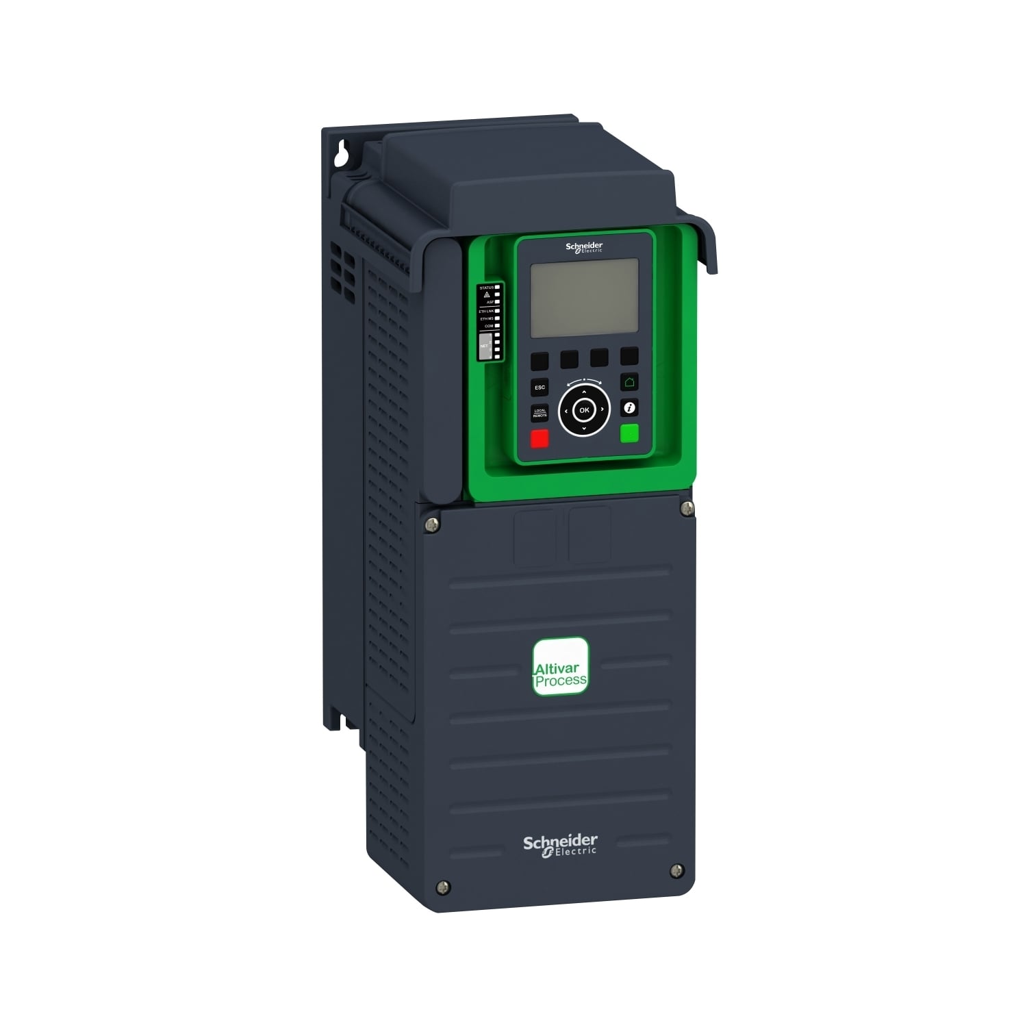 ATV630U75S6X Altivar Variable Speed Drive, 600 V, 9.9 A at 600 V/11.9 A at 480 V Normal Duty, 10.5 A at 380 V/9.2 A at 480 V Heavy Duty, 10 hp at 600 V Normal Duty, 7-1/2 hp at Heavy Duty, 6.73 in W x 9.17 in D